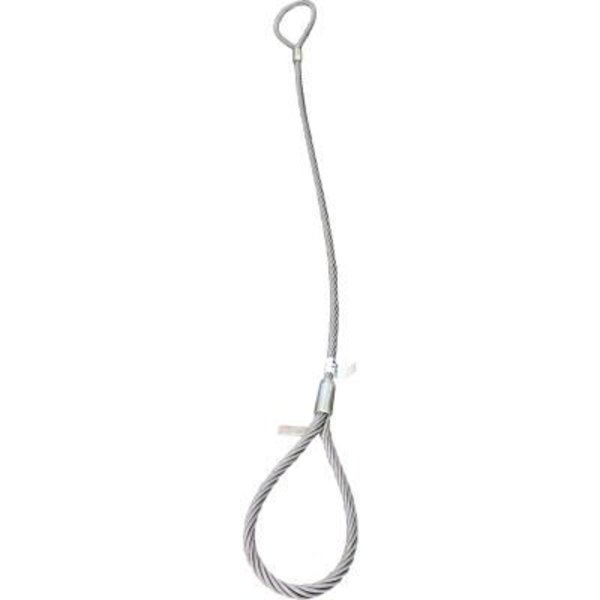 Mazzella Lift America Wire Rope Sling 1/4in x 6' Eye & Eye, 960/1300/2600 Lbs Cap S101005